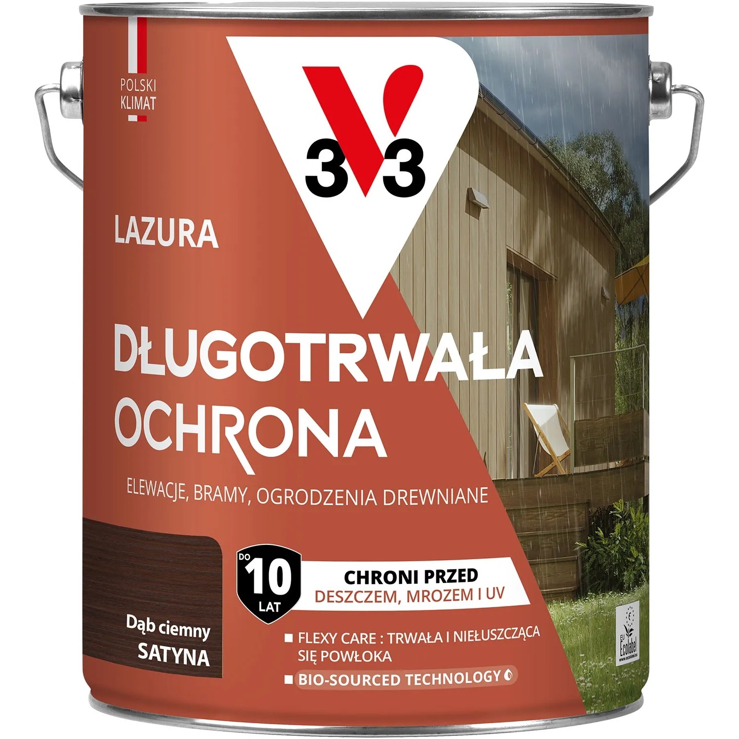 V33 Lazura długotrwała ochrona dąb ciemny 4,5L