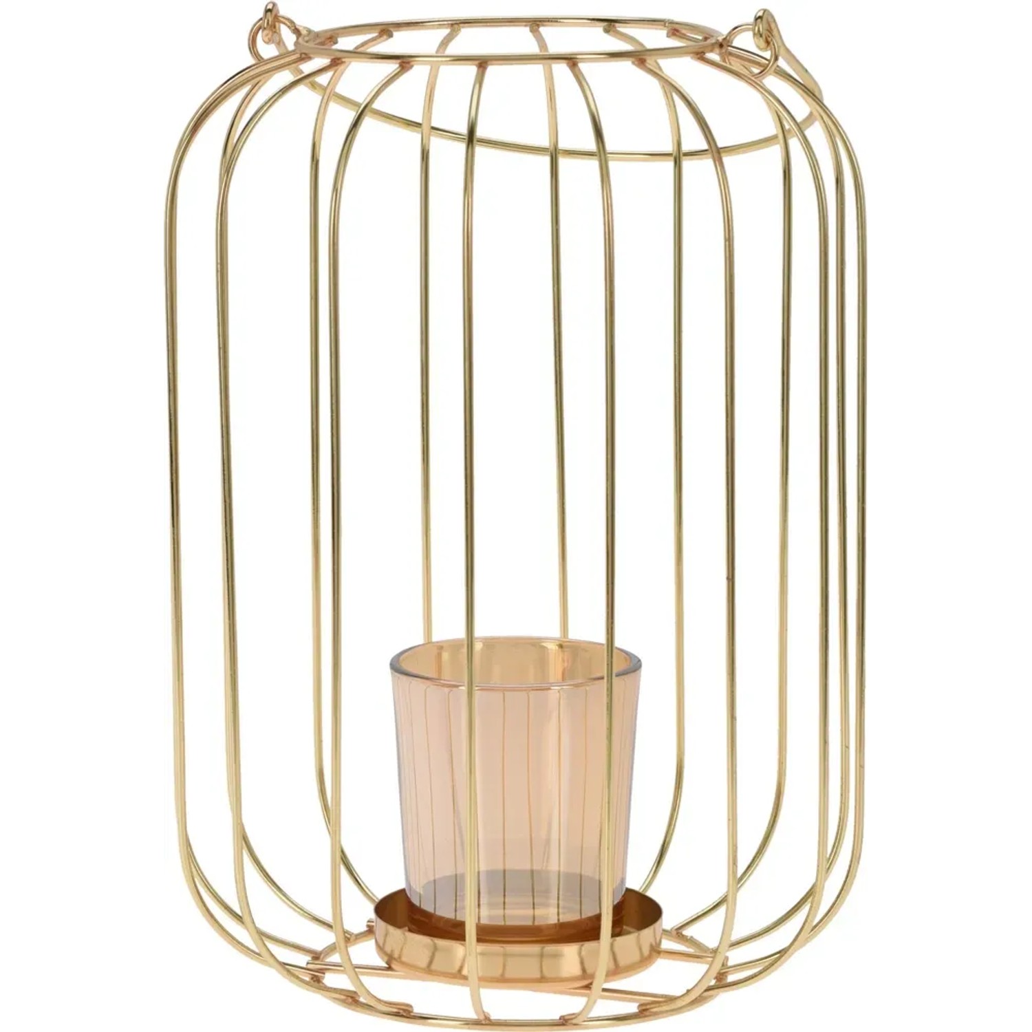 Lampion metal Elegance Gold M