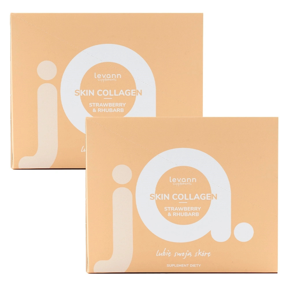 Levann “jA” Skin Collagen Truskawka & Rabarbar, 30 saszetek x2