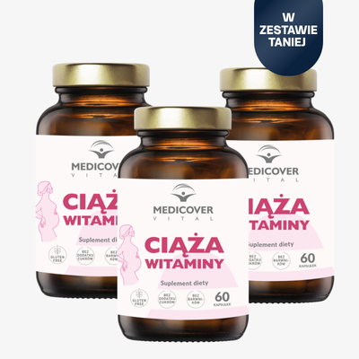 Medicover Vital Ciąża WITAMINY 3x60 Kaps. – Zestaw Na 3 Miesiące Ciąży