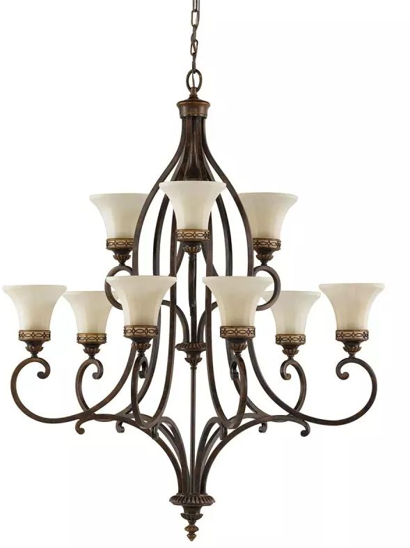Elstead Lighting Drawing Room lampa wisząca 9x60 W orzech FE-DRAWING-ROOM9