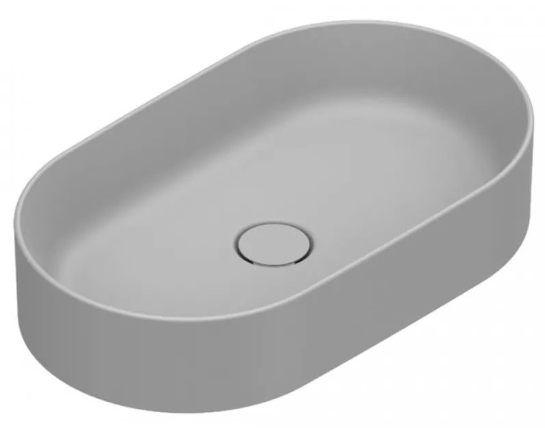 Catalano Zero umywalka 60x35 cm owalna nablatowa Cemento Satinato 0122600023