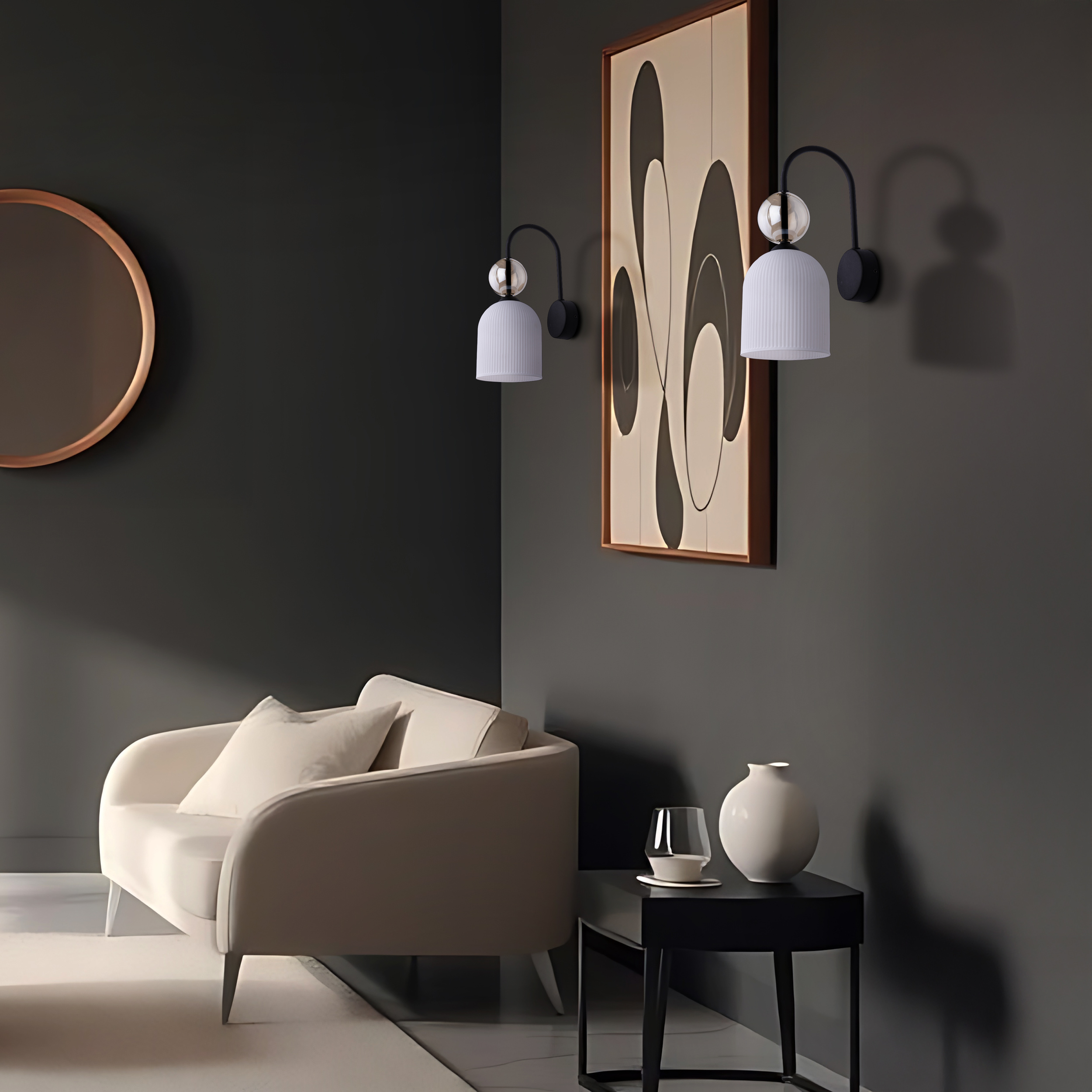 TK Lighting Sophia Cognac White kinkiet 1x10 W biały/brąz 11587
