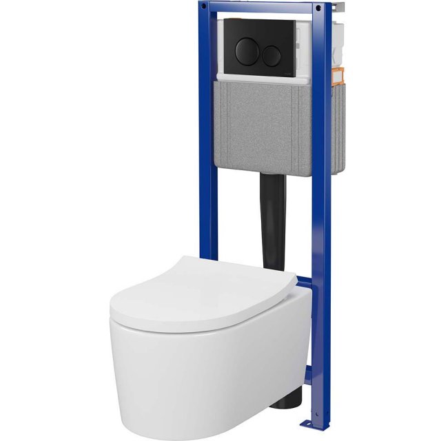 CERSANIT Zestaw podtynkowy SYSTEM 40 mech, miska INVERTO z deską, prz