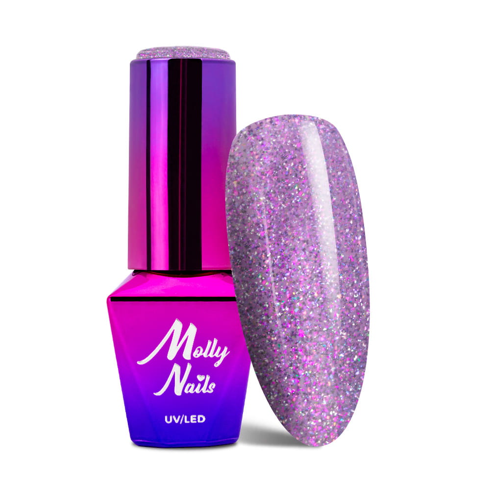 Lakier hybrydowy LED/UV Gel Polish Molly Nails Shocking Shine Nr 682 Time Lie 8g