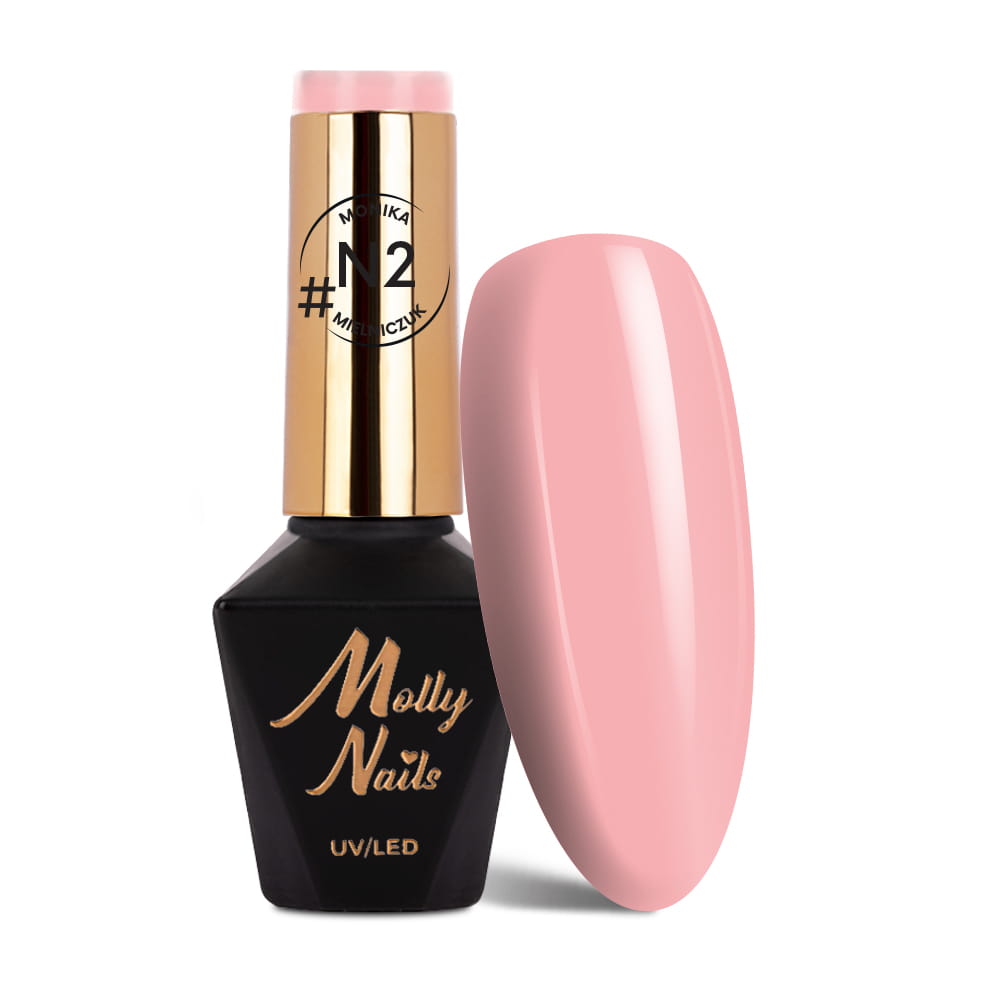 Lakier hybrydowy LED/UV Gel Polish Molly Nails #Natural by Monika Mielniczuk #N2 HEMA/Di-HEMA free 8g