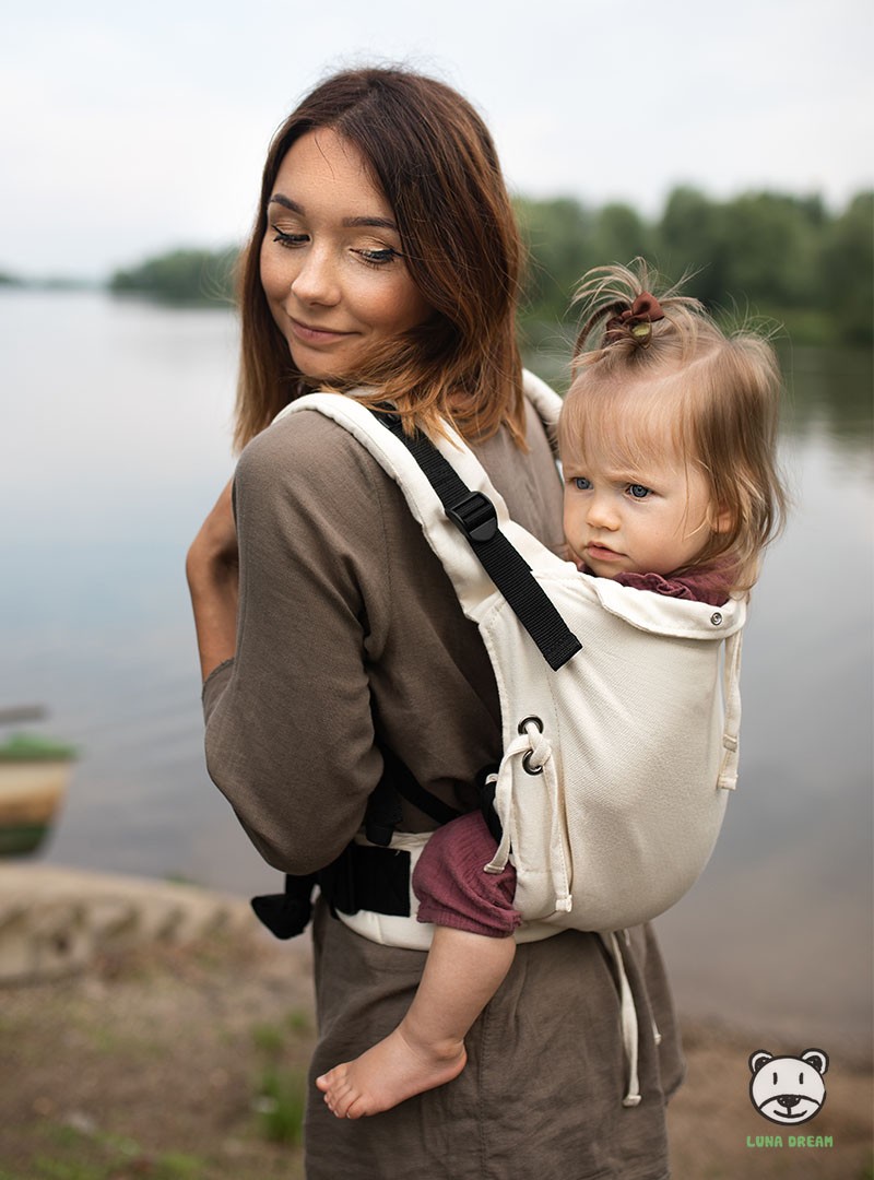 Nosidełko regulowane Multi Size: My Angels First Woven Natural, 100% bawełna, splot diamentowy Z dodatkami