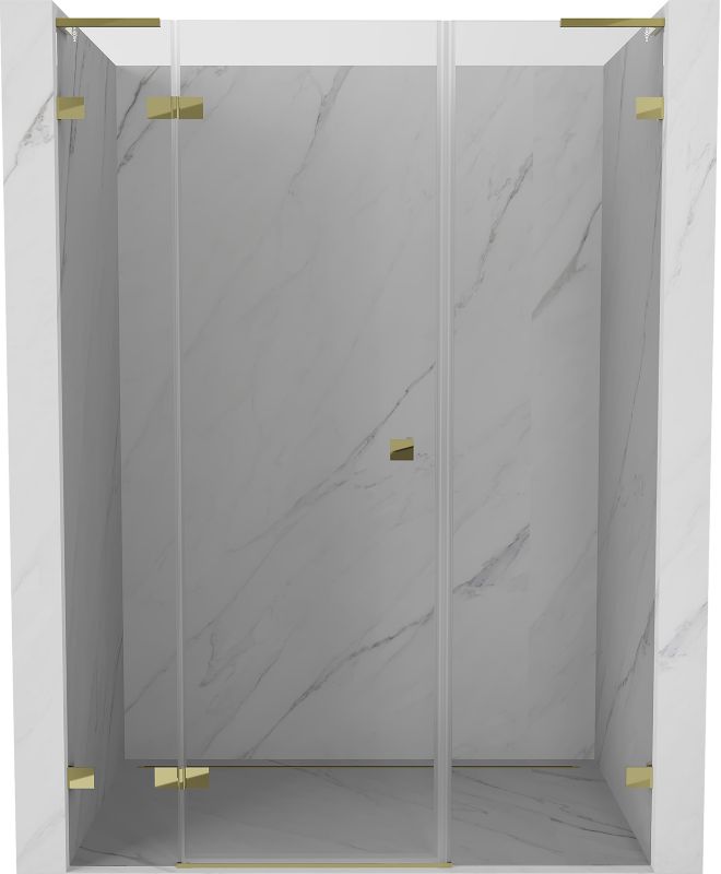 Drzwi prysznicowe Mexen Lunar L złote 130x200 cm 1 szt.
