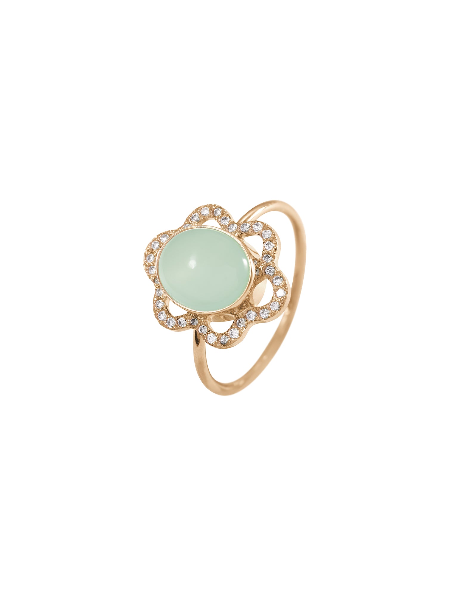 Fairy Diamond Ring pierścionek z chalcedonem i diamentami, 16