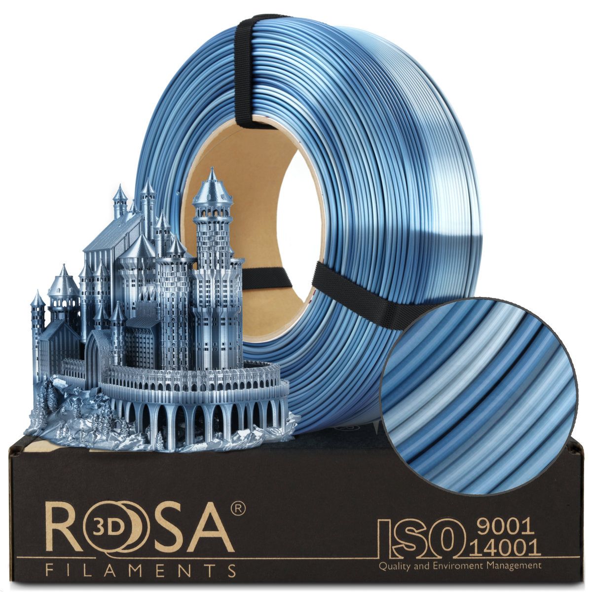 FILAMENT 3D ReFill PLA Multicolour Pacific (Refill 1kg / 1.75mm)