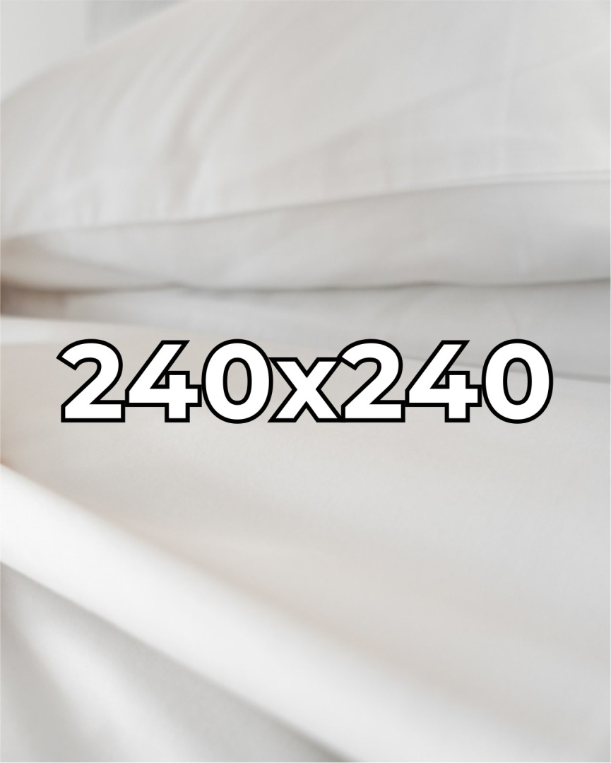 Satynowe prześcieradło hotelowe 240x240 cm, 100% bawełna 150 g