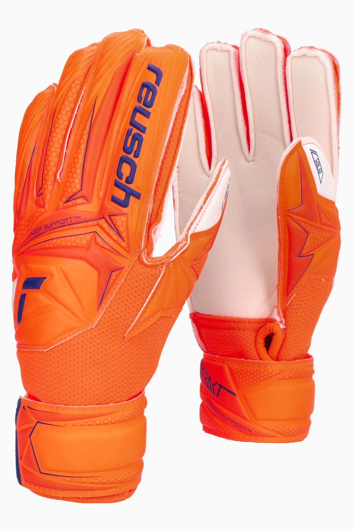 Rękawice Reusch Attrakt Solid Finger Support Junior - Pomarańczowy