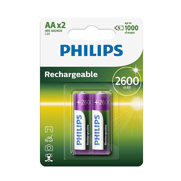 Bateria akumulator Philips AA LR06 LR6 2600mAh 2sztuki