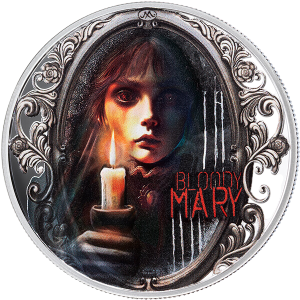 Srebrna moneta Miejskie legendy: Krwawa Mary 1 uncja 2026 - wysyłka 24 h! - Mennica Skarbowa