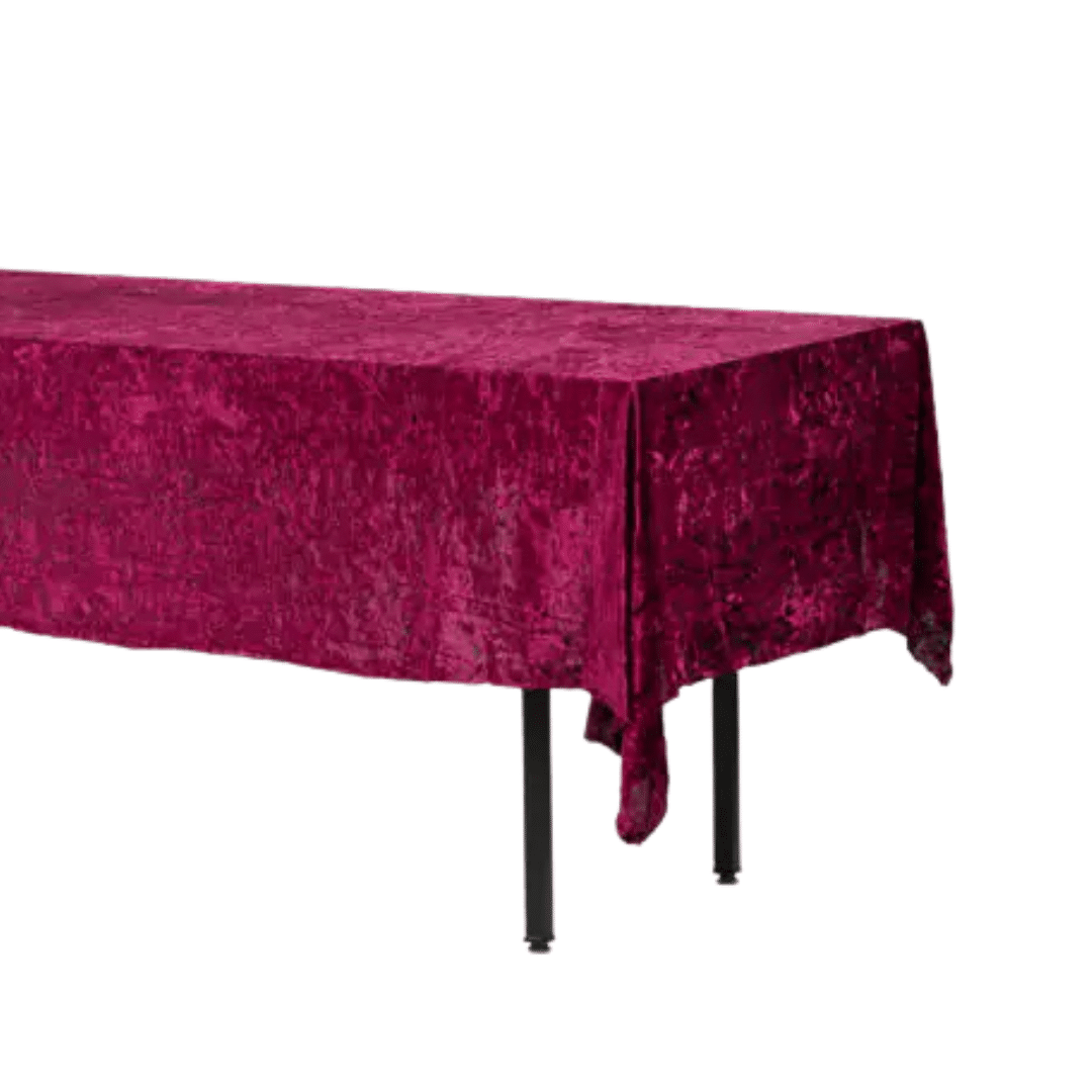 Obrus prostokątny aksamit bordowy 280x160cm welurowy