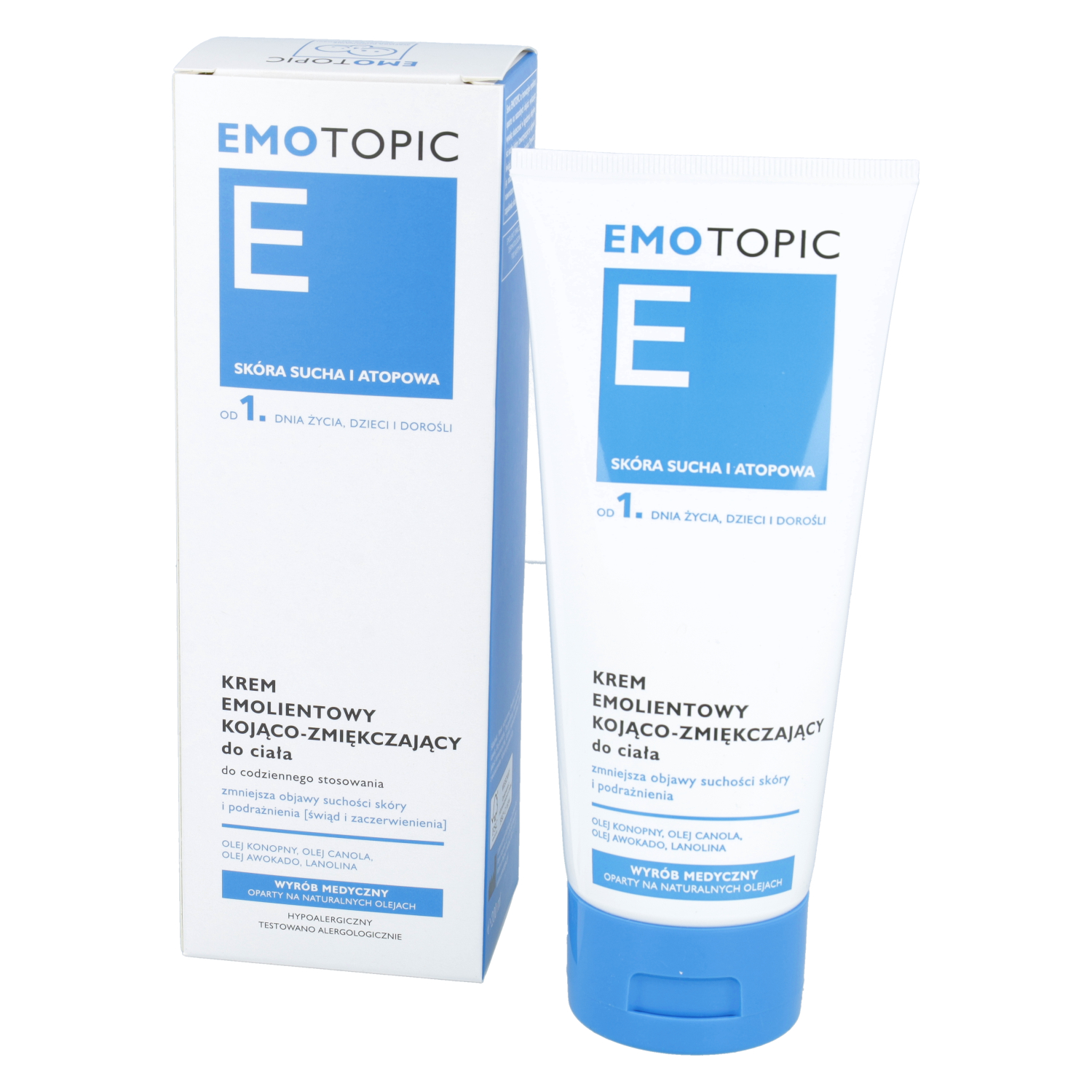 Emotopic - krem emolientowy kojąco-zmiękczający do ciała, do codziennego stosowania 200 ml