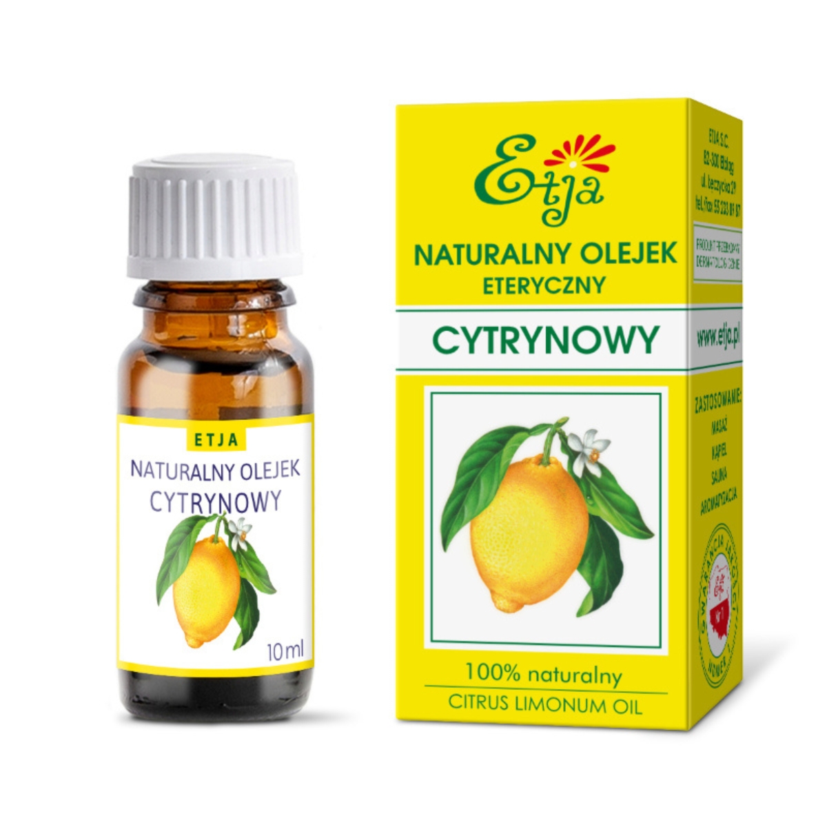 Etja - naturalny olejek eteryczny, cytrynowy, 10 ml