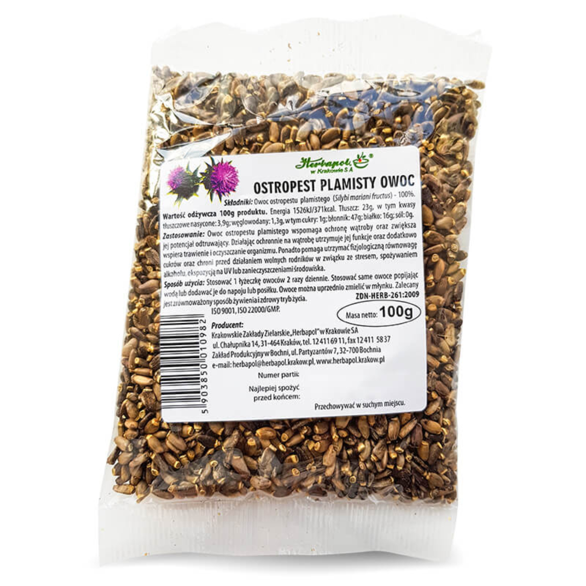 Herbapol kraków - ostropest plamisty, 100g