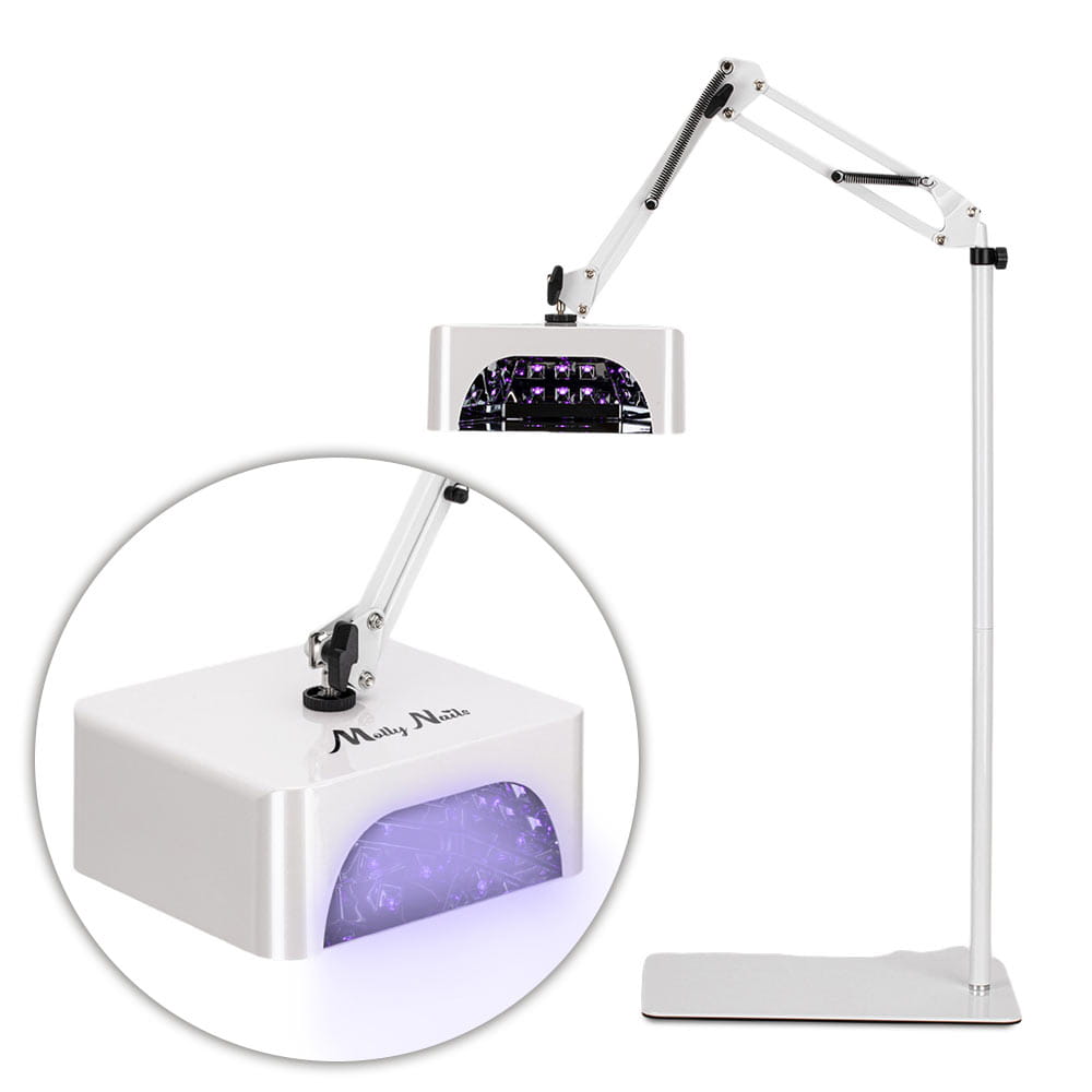 Lampa lustrzana UV/LED 36W Molly Nails do pedicure ze statywem bezprzewodowa biała V10BAT 3m długości kabla