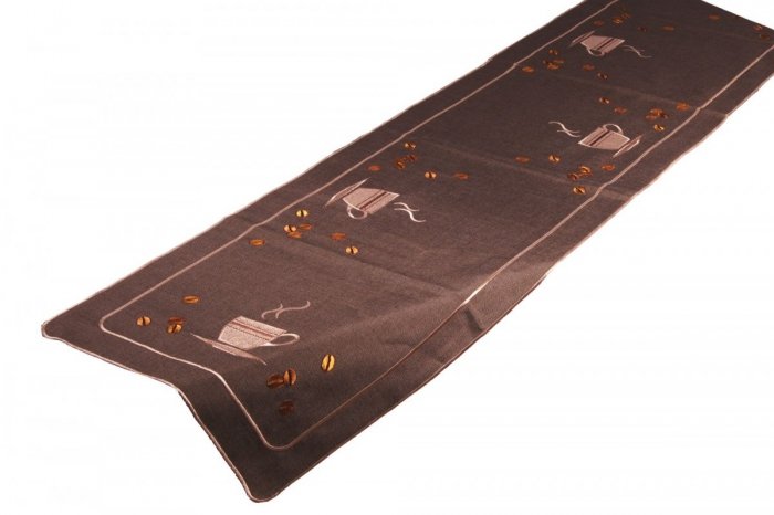 Obrus Haftowany Bruna 130x160 cm kolor: Brazowy