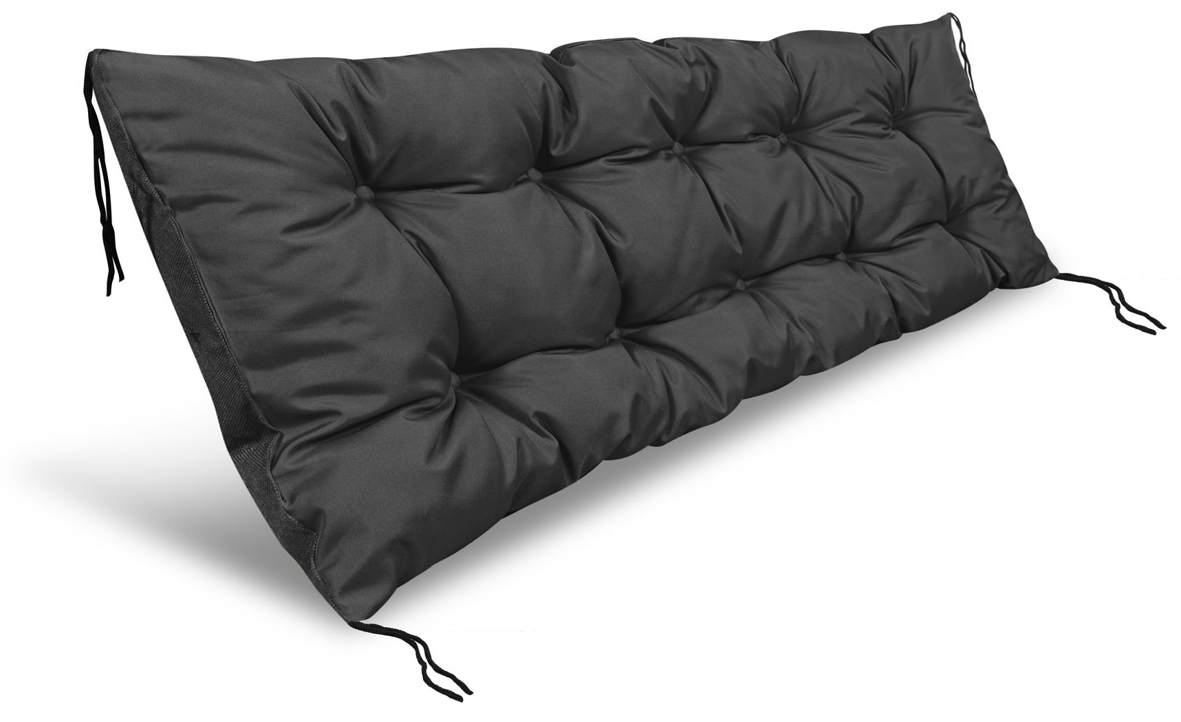 Poduszka ogrodowa 120x50 cm na ławkę huśtawkę palety wodoodporna czarna