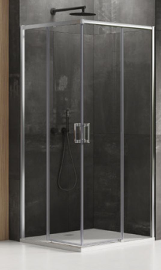 Darmowa Dostawa - Kabina prysznicowa 100x90 cm prostokątna chrom połysk/szkło przezroczyste New Trendy Prime D0296A/D0299A