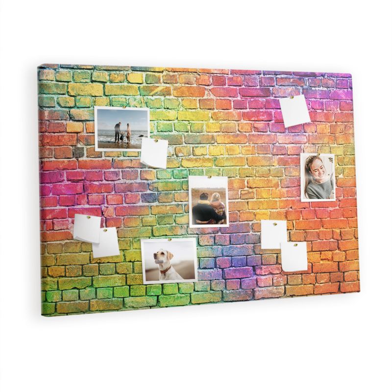 Tablica Korkowa Do Biura Pokoju Tulup 120x80 cm Pomalowana ściana Pinezki kolorowe 1 kpl