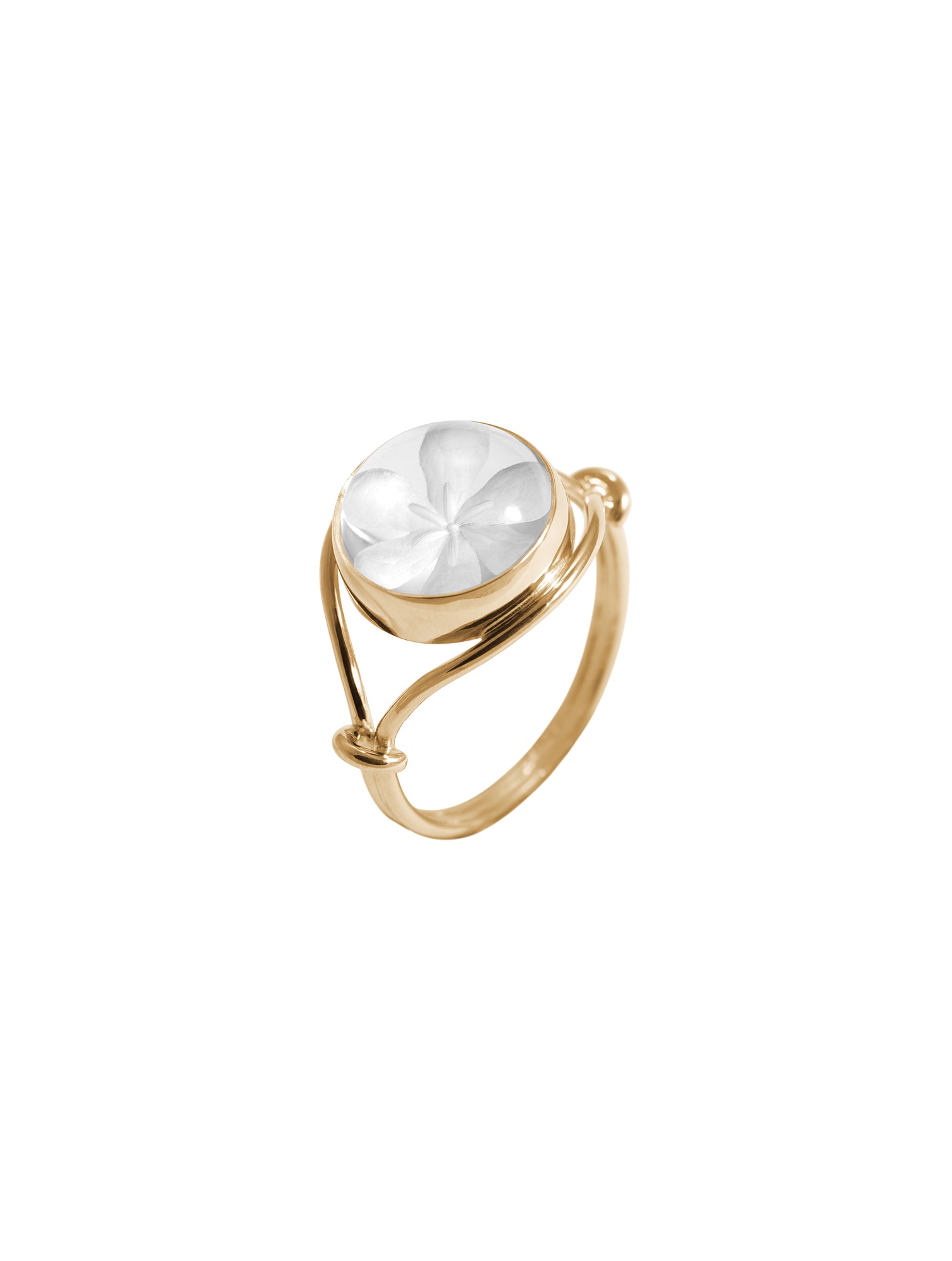 Magnolia Ring - pierścionek z kryształem, 13