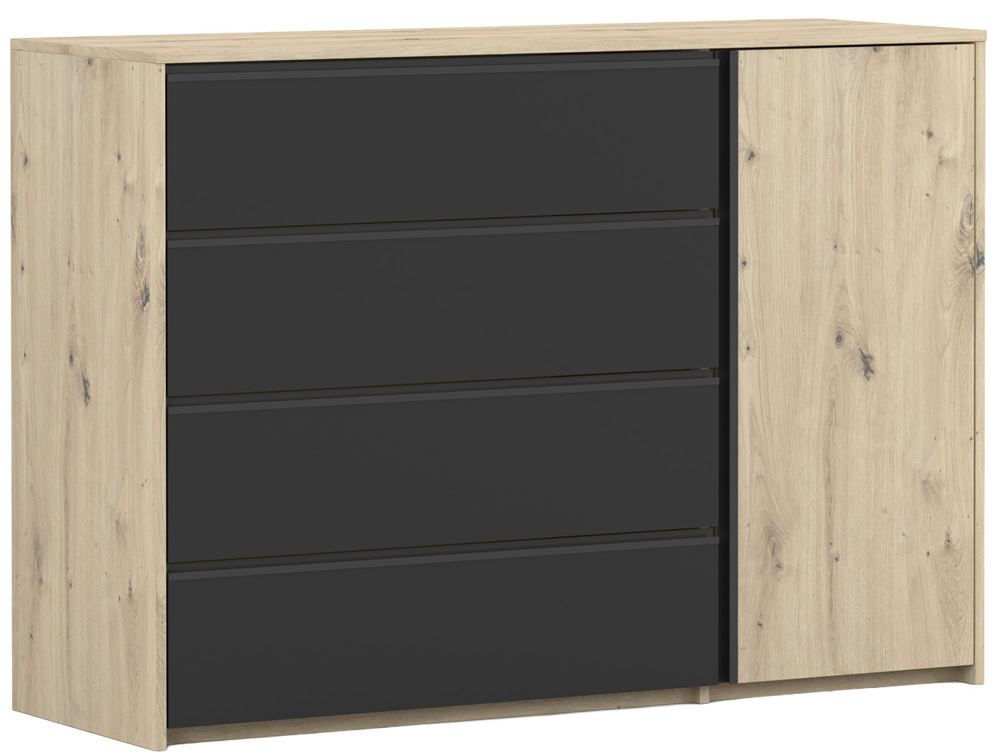 Komoda do sypialni z szufladami 100 cm dąb artisan ARDEN