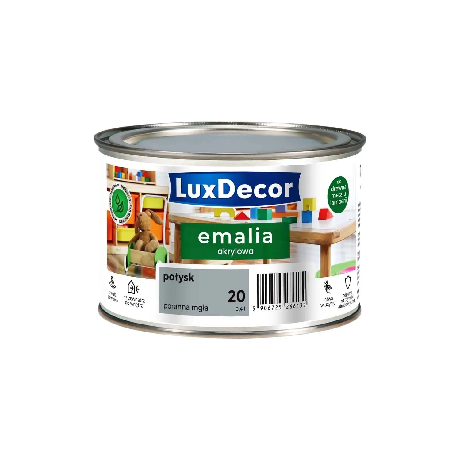Luxdecor Emalia akrylowa Poranna Mgła połysk 0,4l