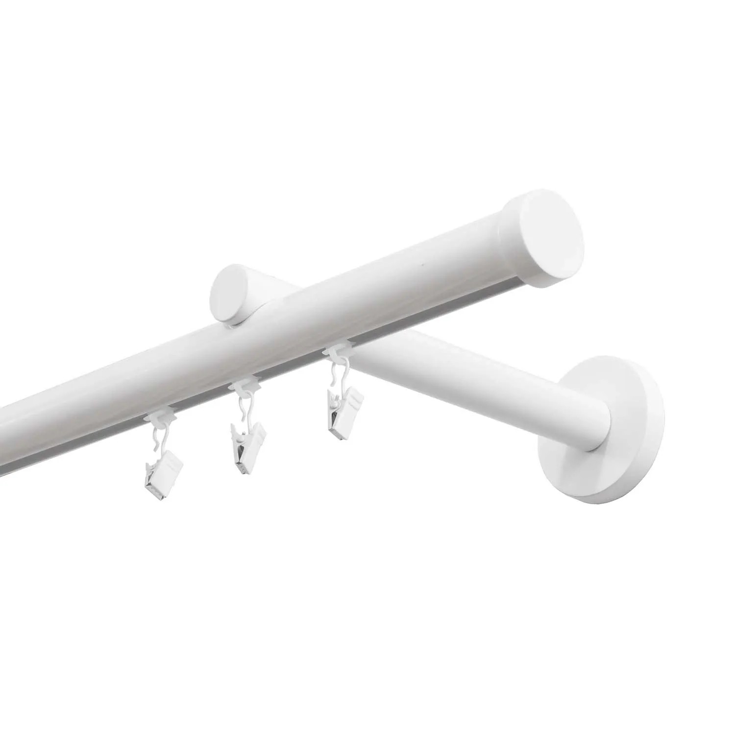 Santim Karnisz szynowy aluminiowy pojedynczy 200 cm fi 20mm biały