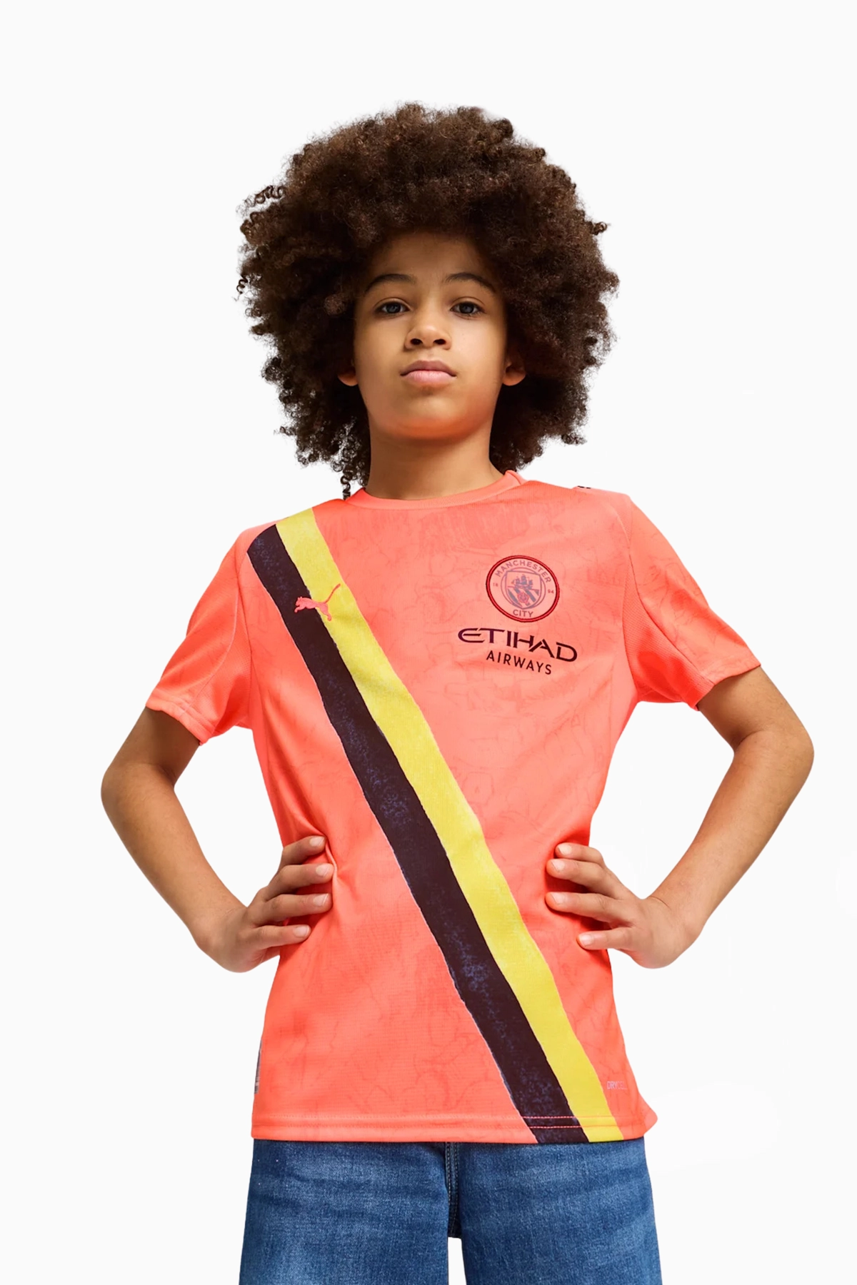 Koszulka Puma x KidSuper Manchester City 25/26 Goalkeeper Replica Junior - Pomarańczowy