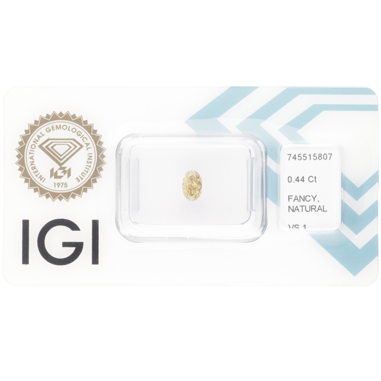 Diament naturalny 0,44 CT / Natural Fancy Intense Brownish Yellow / Oval Modified Brilliant / VS1 / VG - wysyłka 24 h! - Mennica Skarbowa