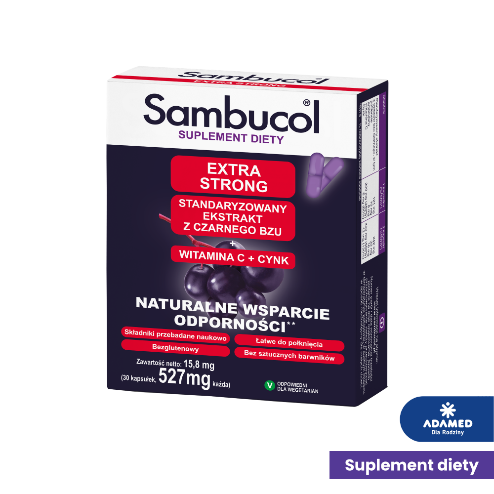 Sambucol extra strong, 30 kapsułek