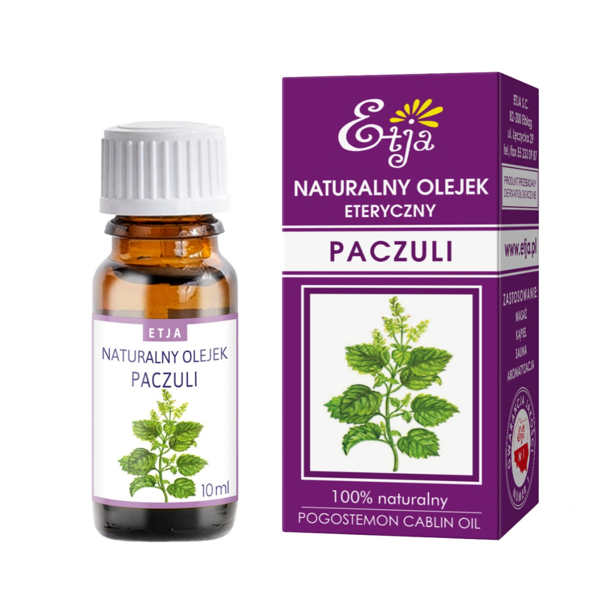 Etja - naturalny olejek eteryczny, paczuli, 10 ml