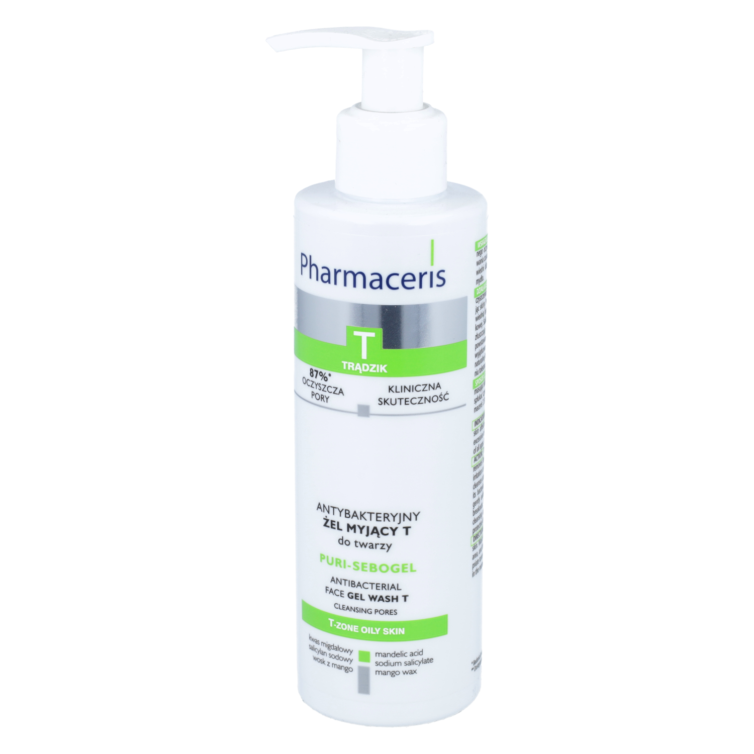 Pharmaceris t puri-sebogel - antybakteryjny żel myjący do twarzy, 190 ml