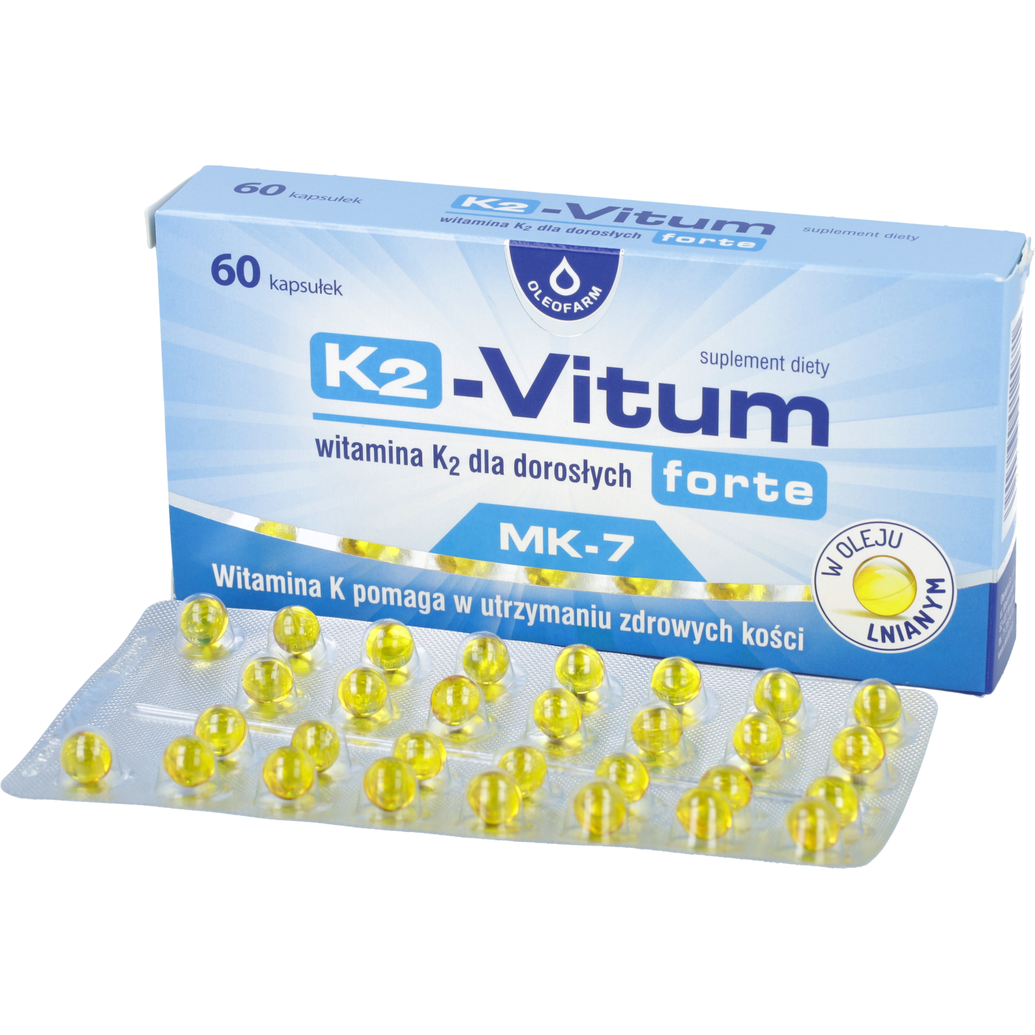 K2-vitum forte, witamina k2 dla dorosłych, 60 kapsułek