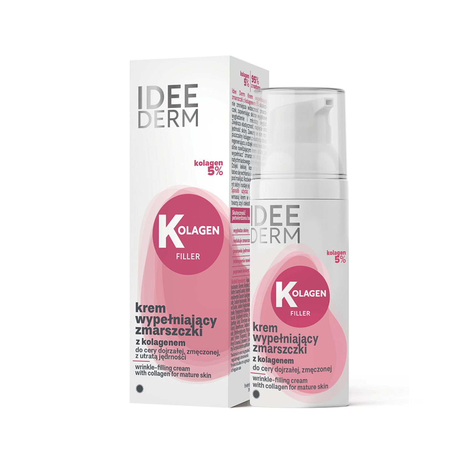Idee derm - krem wypełniający zmarszczki z kolagenem 5%, 50 ml