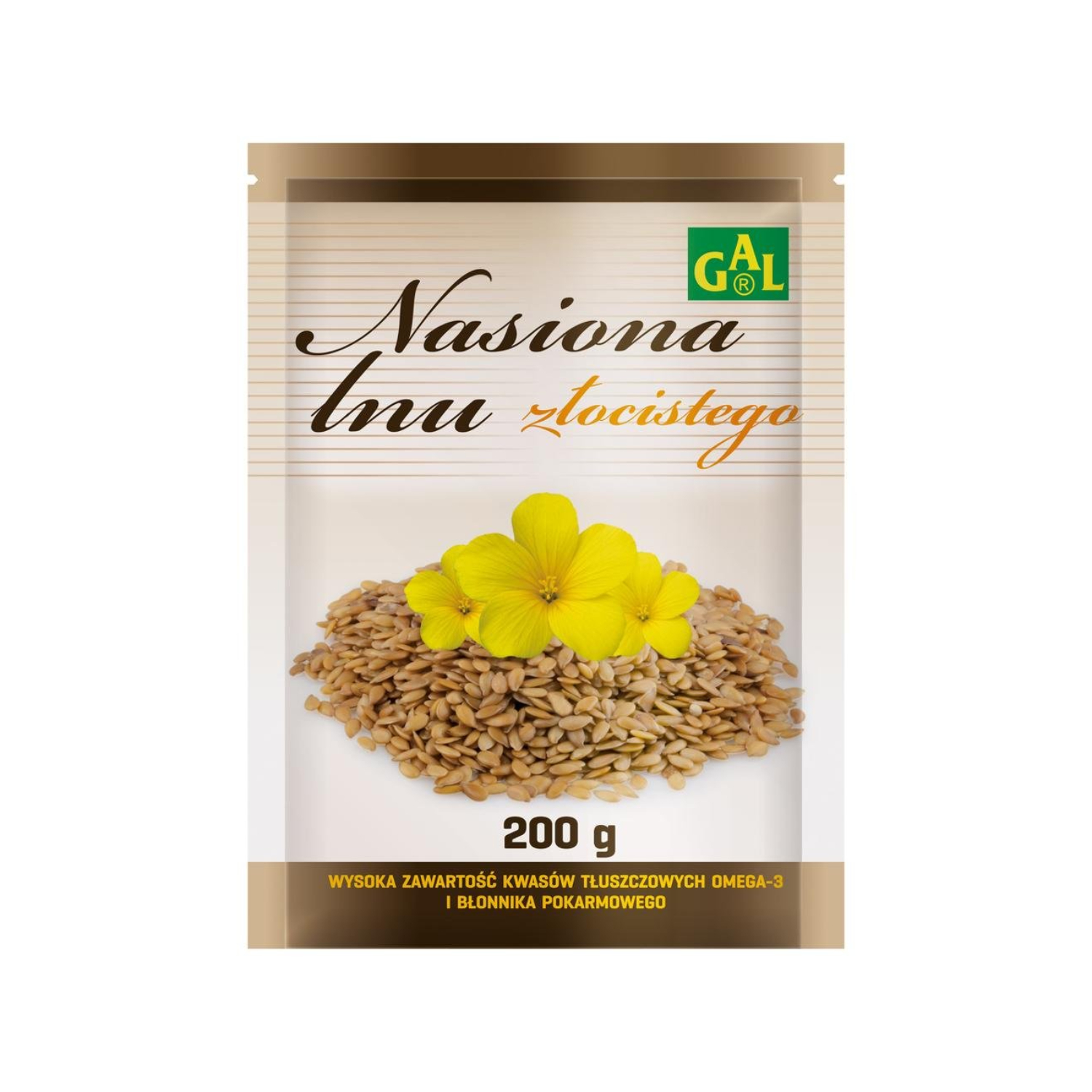 Gal - nasiona lnu złocistego, na prawidłowy poziom cholesterolu, 200 g