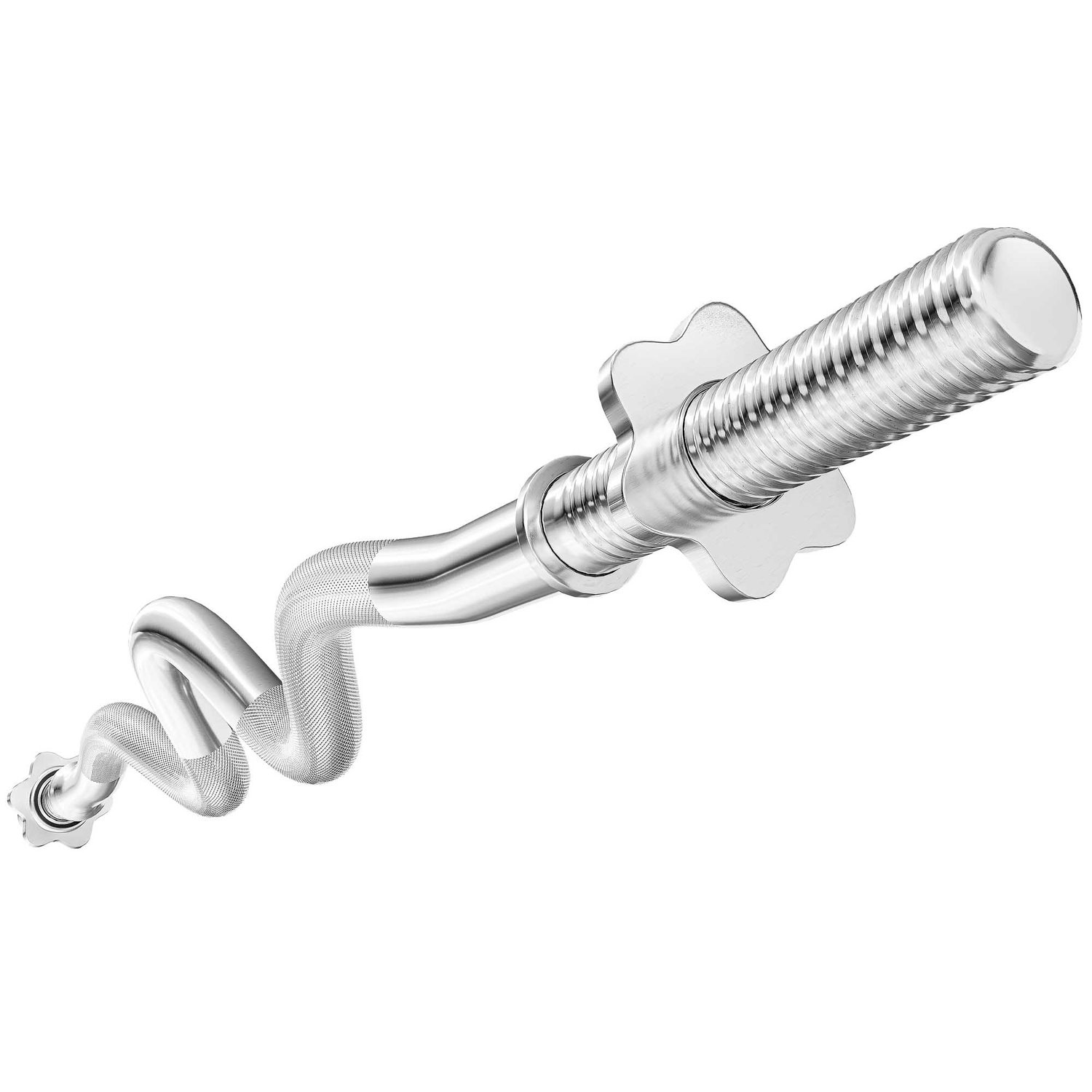 Barre de musculation Super Curl EZ 120 cm / 30 mm avec fermetures étoile