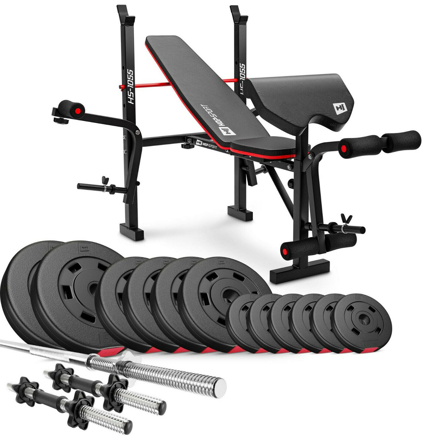 Sada PREMIUM 38kg s lavicí HS-1055