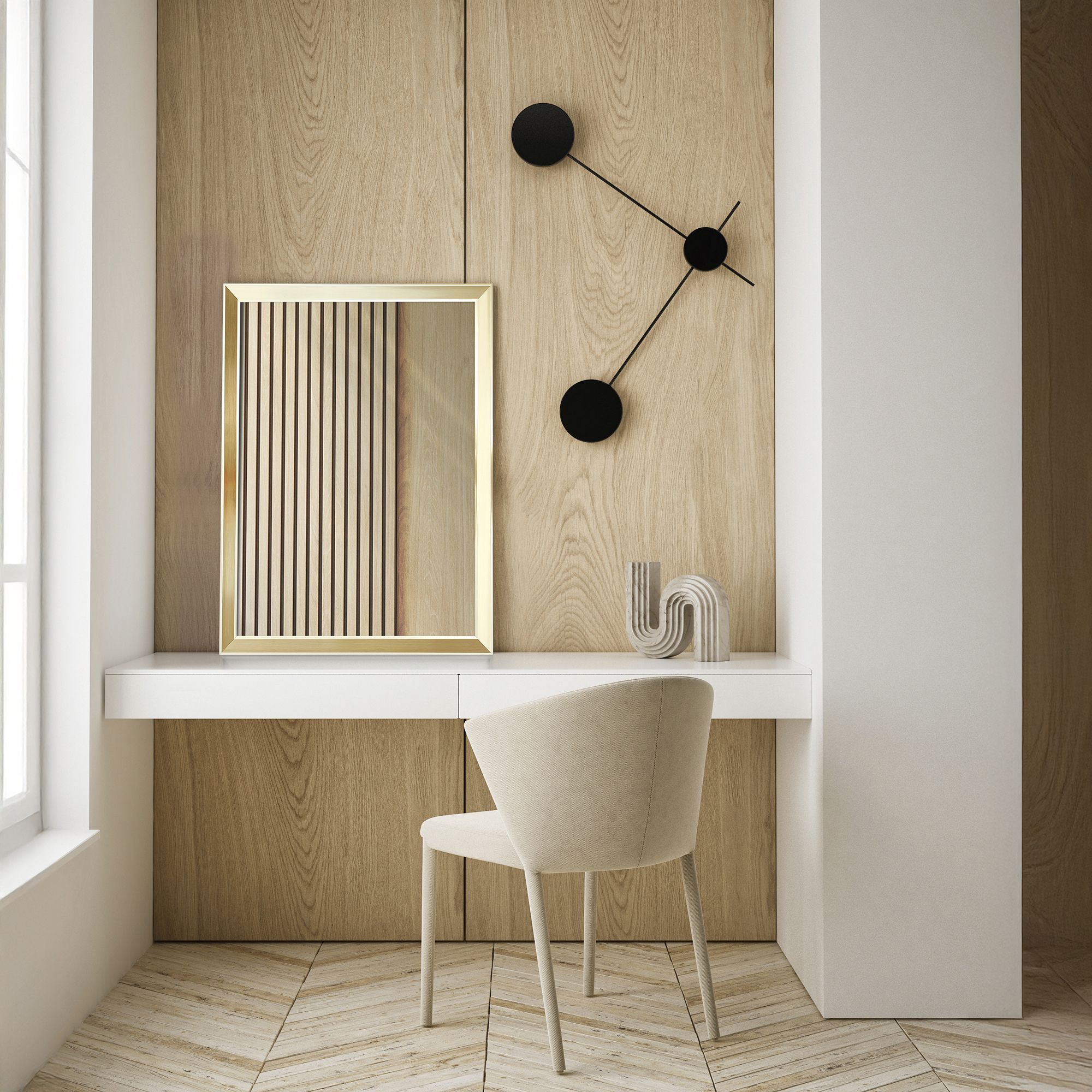 Ars Longa Helsinki lustro 55,2x45,2 cm prostokątne złote HELSINKI4050-Z