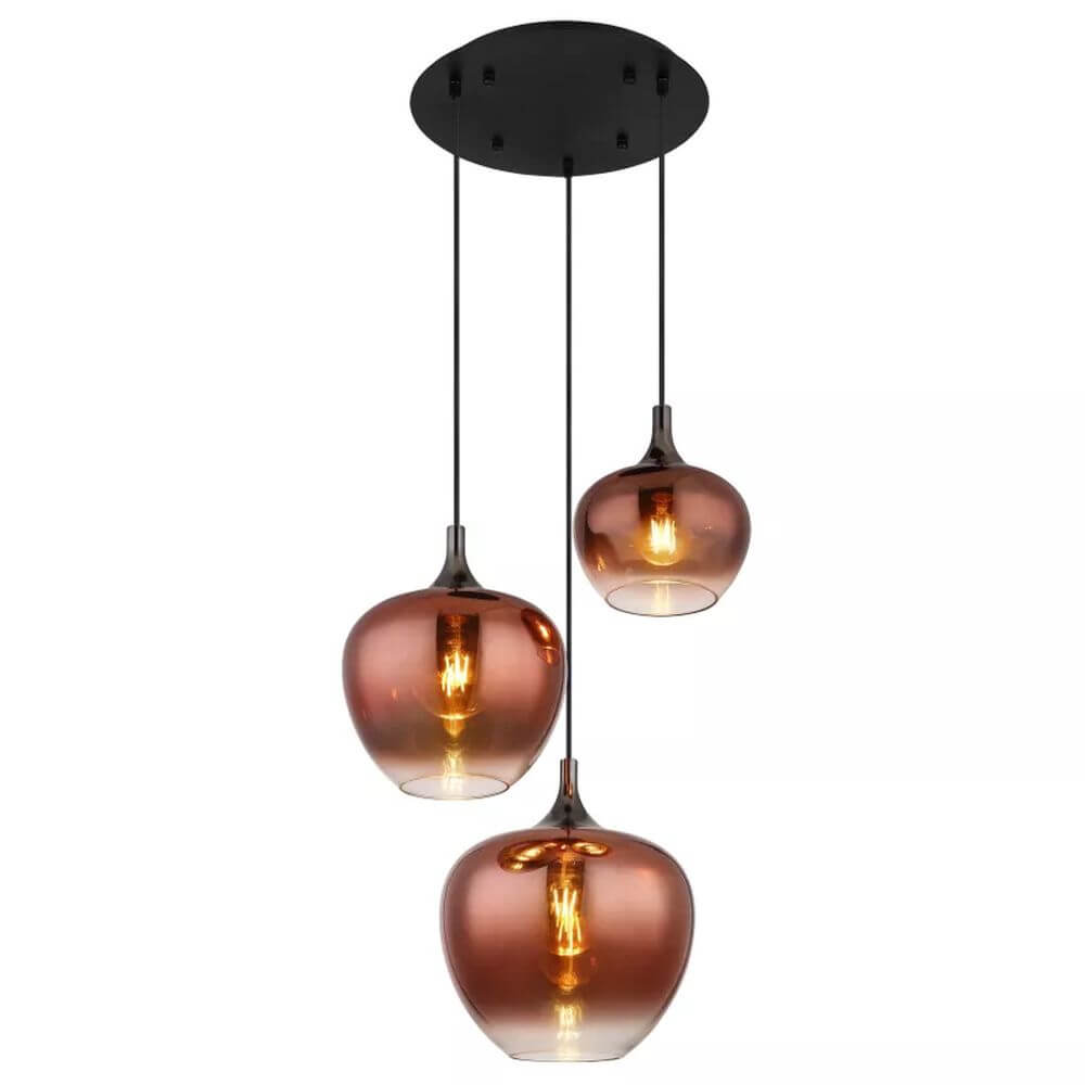 Globo Lighting Maxy lampa wisząca 3x40 W czarna 15548-3HG