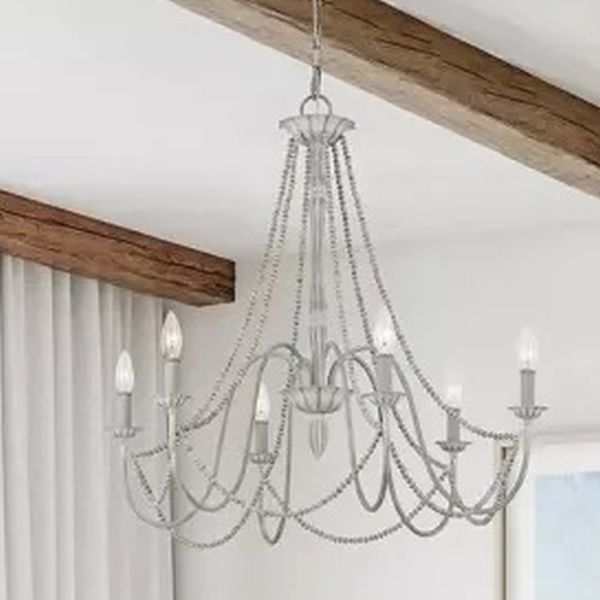 Elstead Lighting Maryville lampa wisząca 6x60 W przecierany szary FE-MARYVILLE6