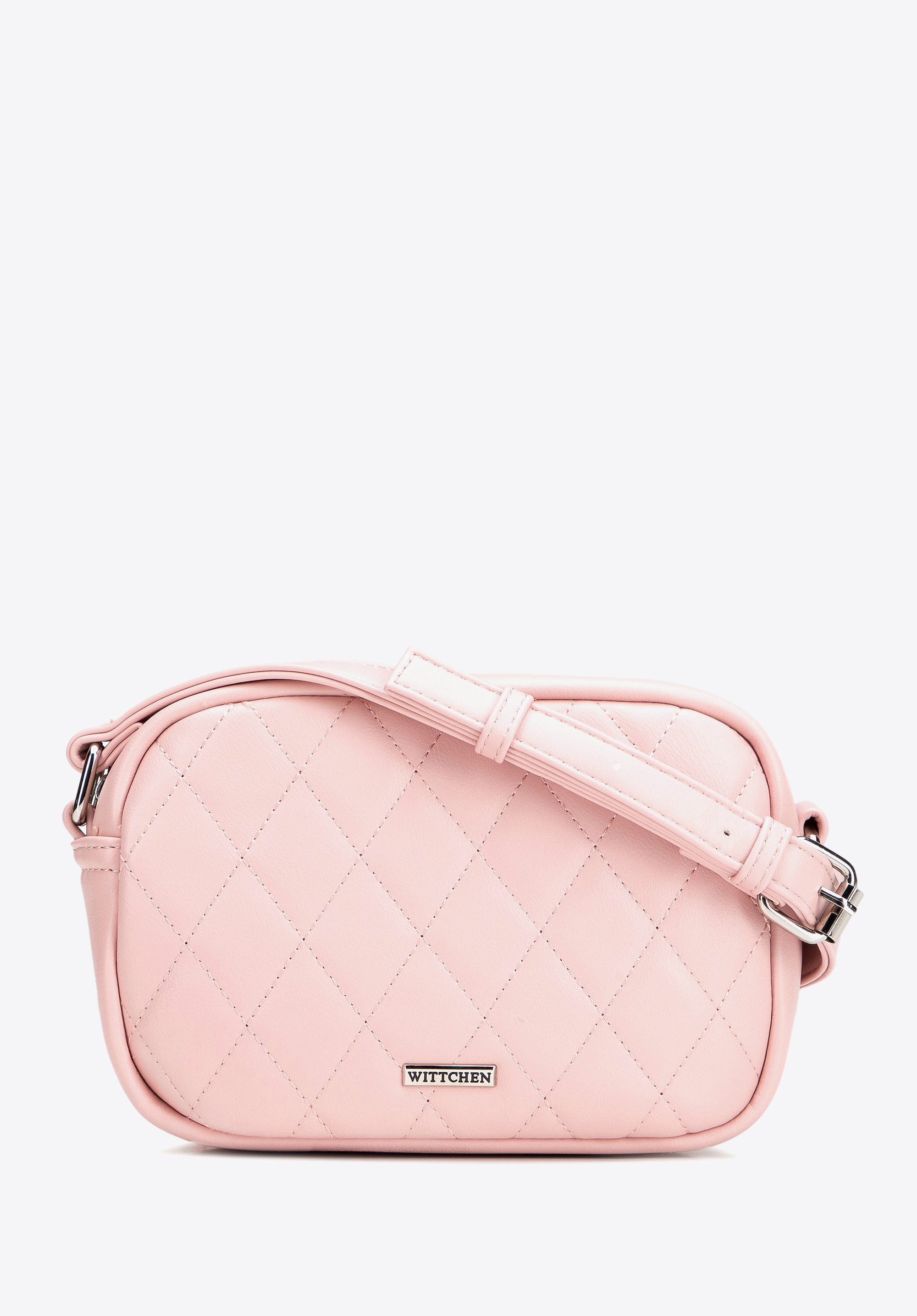 Damska torebka crossbody z imitacji skóry różowa