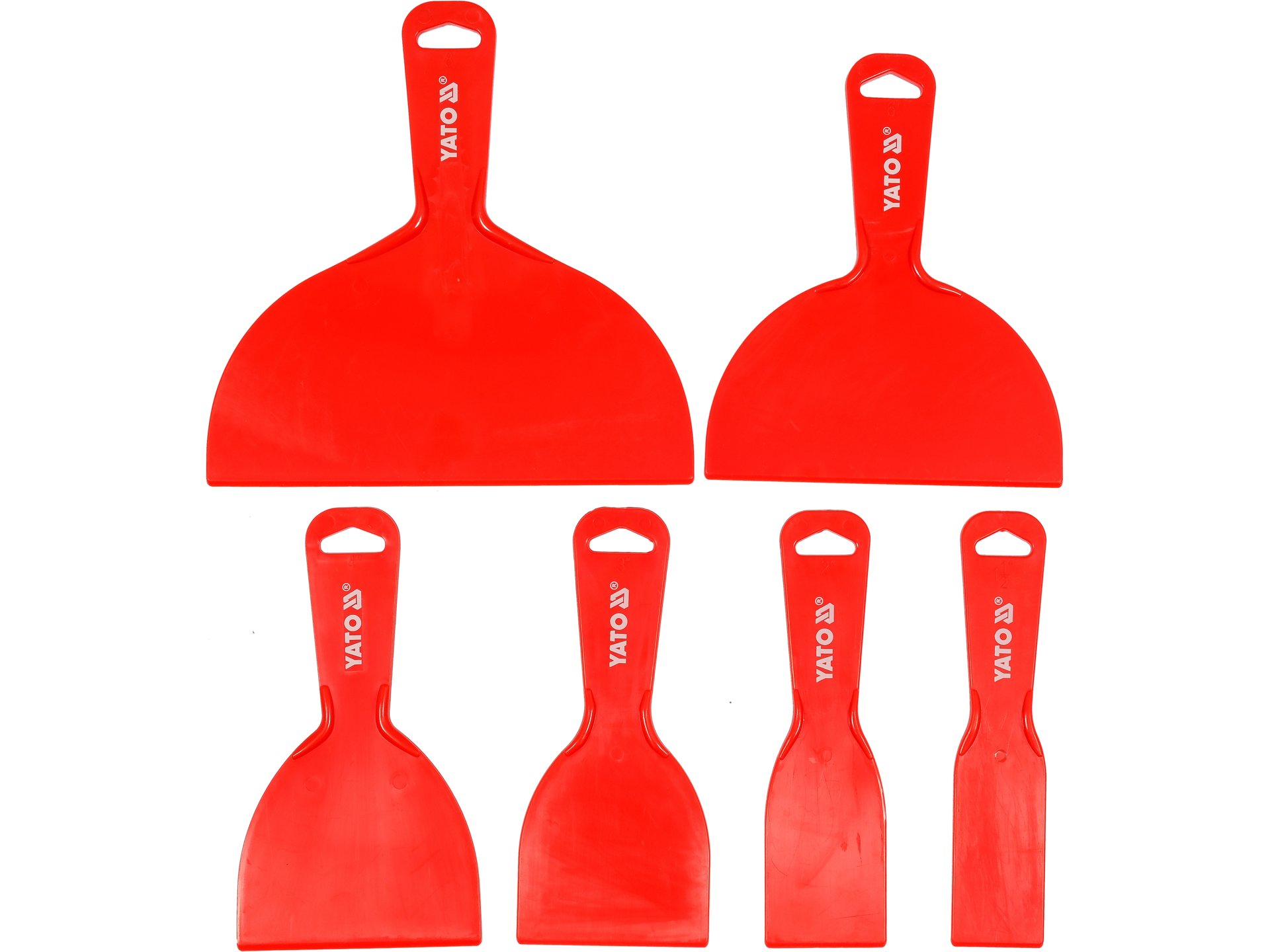 Zestaw skrobaków plastikowych YATO 6 szt. szpachelki do folii YT-52740