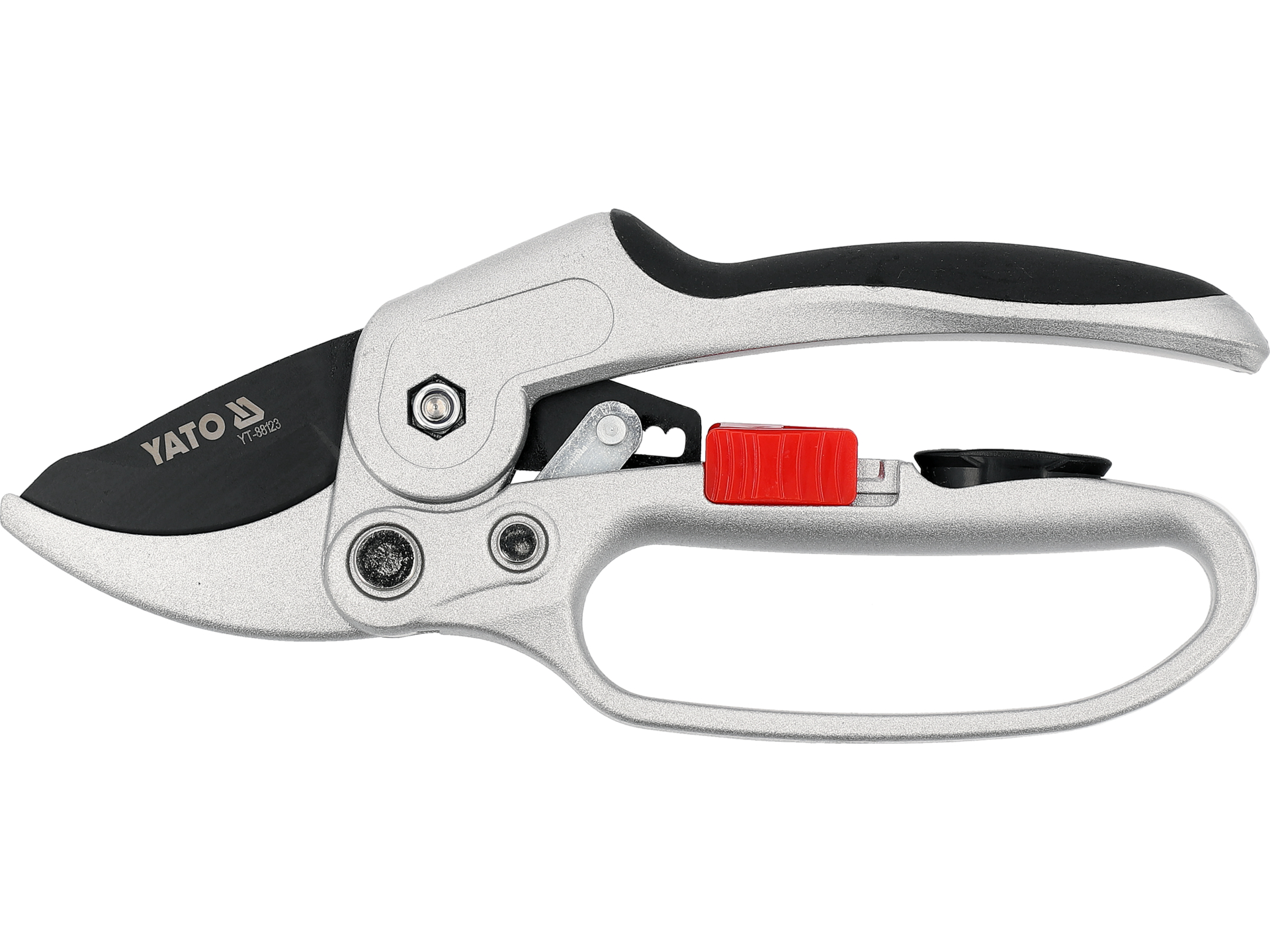 Sekator kowadełkowy YATO 200mm aluminiowy z grzechotką do gałęzi YT-88123