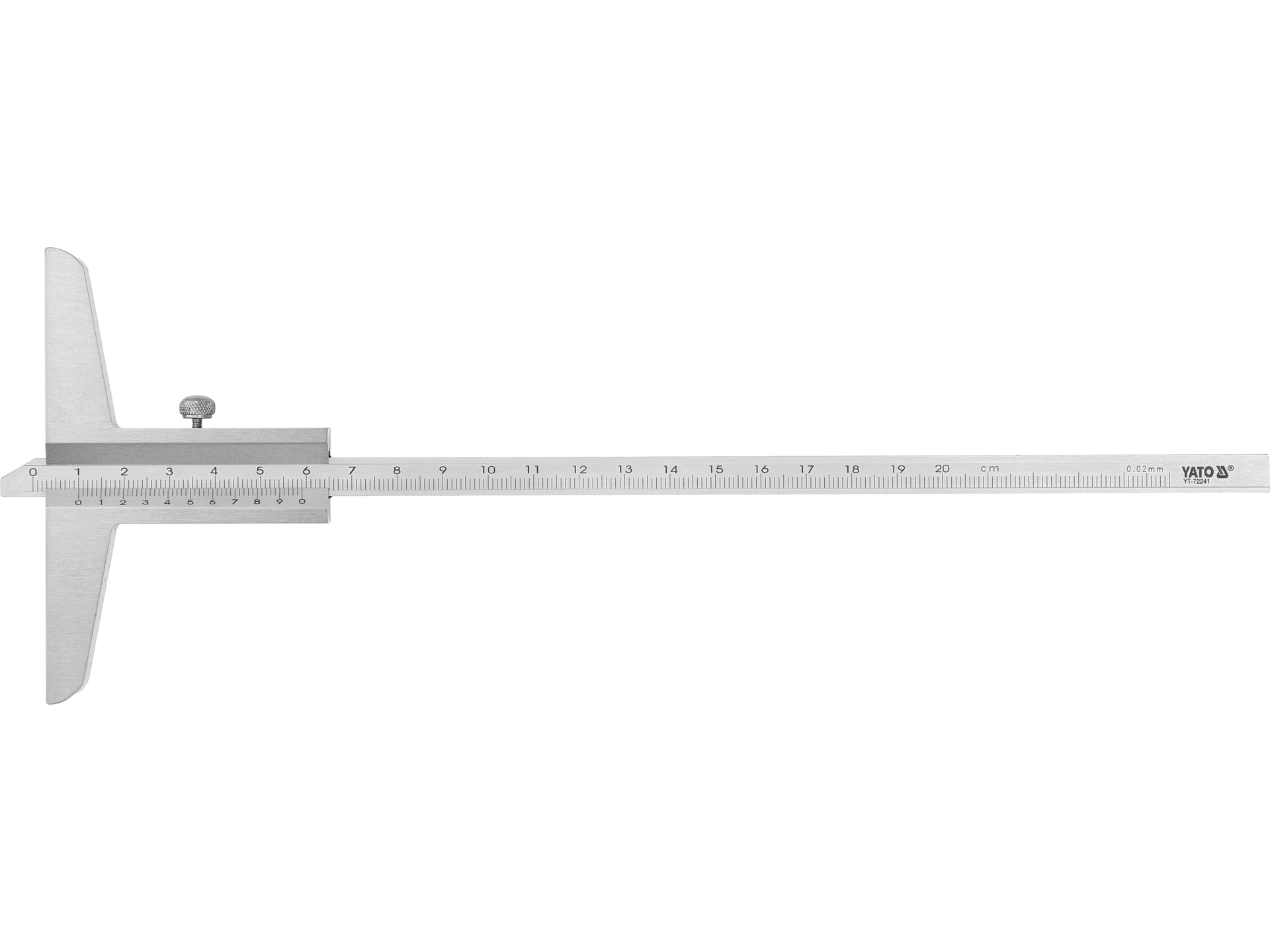 Głębokościomierz analogowy YATO 200mm suwmiarkowy miernik precyzyjny YT-72241