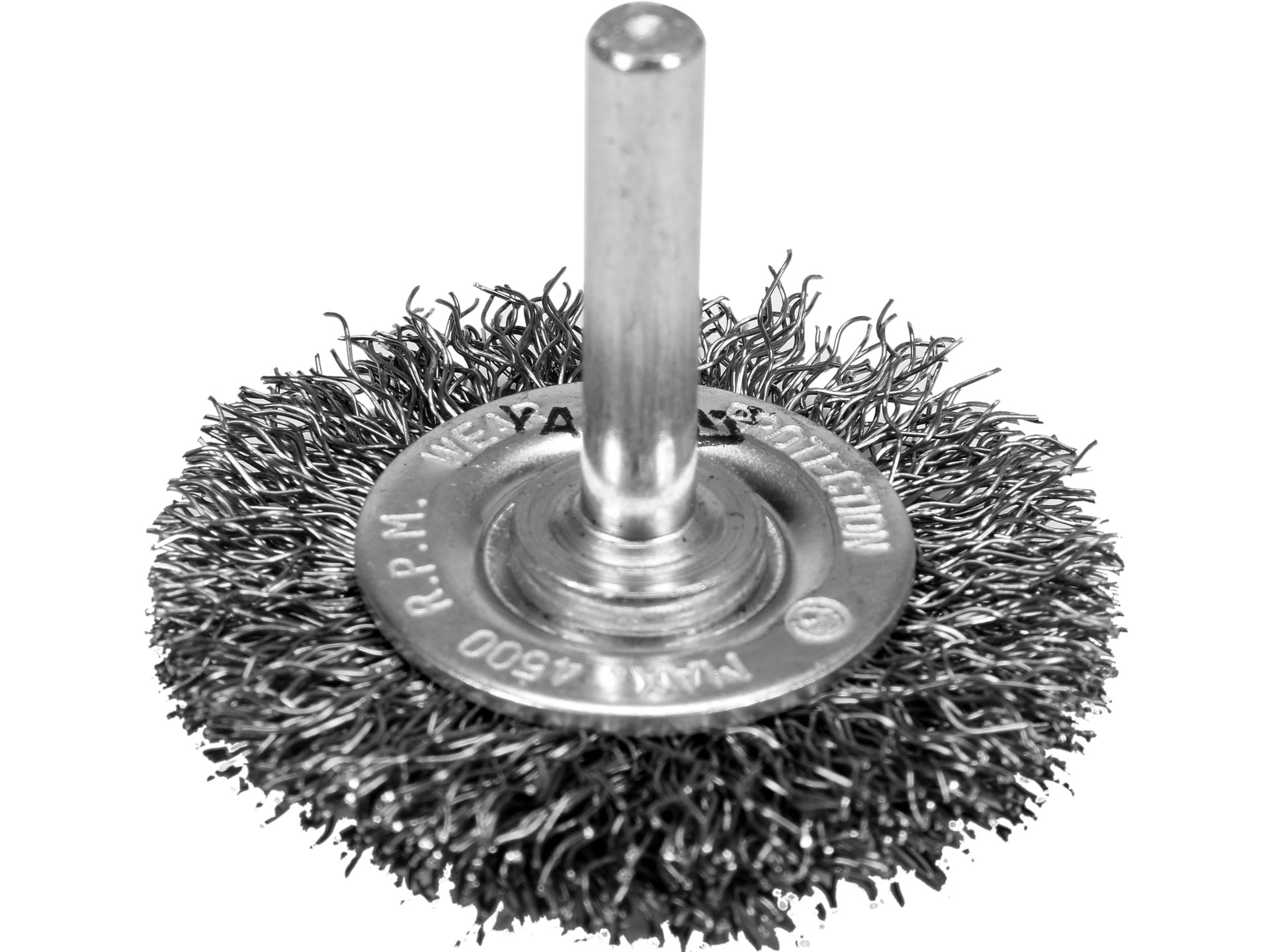 Szczotka druciana tarczowa YATO 50mm INOX z trzpieniem na wiertarkę YT-47565