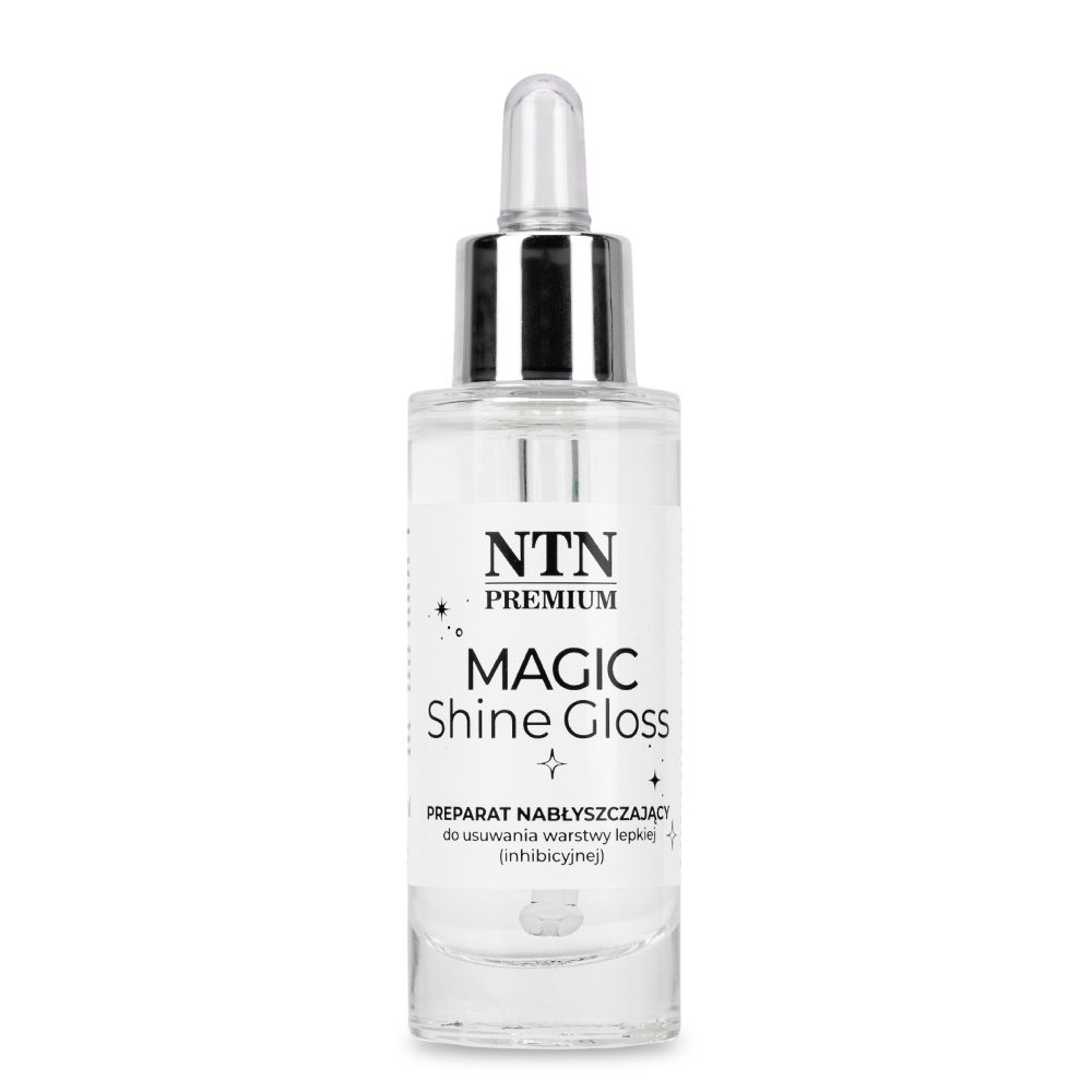 Preparat nabłyszczający do usuwania warstwy lepkiej Magic Shine Gloss z pipetą NTN Premium 30ml